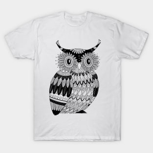 Black owl illustration T-Shirt